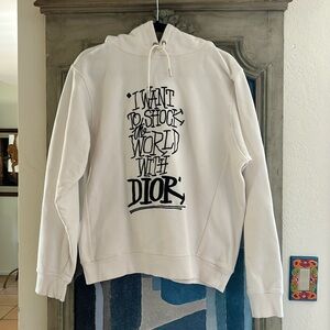 Dior x Sean Stussy White Sweatshirt “I want to shock the world with Dior!”